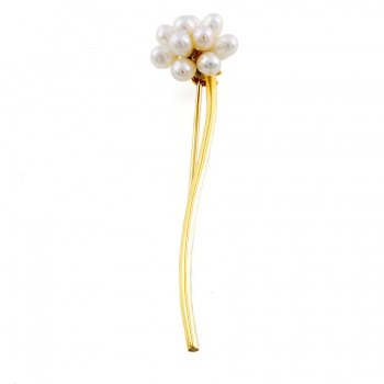 14ct gold pearl Bar Brooch